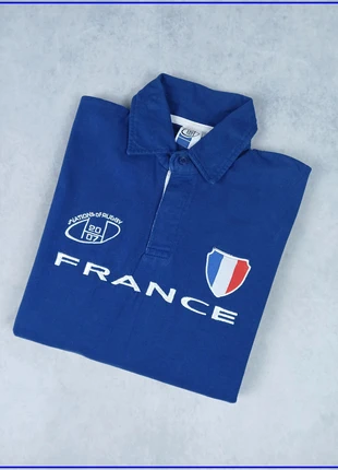 Polo Rugby manches longues France 2007 Nations of Rugby vintage - Bleu - Taille S, marke: Rugby Nations, zustand: Sehr gut, größe: S, 18,00 €, 19,60 € beinhaltet Vinted-Käuferschutz Pro