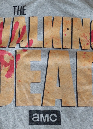 t shirt gris imprimé The Walking Dead de taille L 