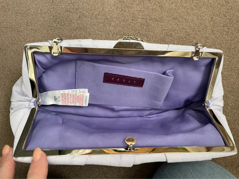 Debenhams silver 2025 clutch bag