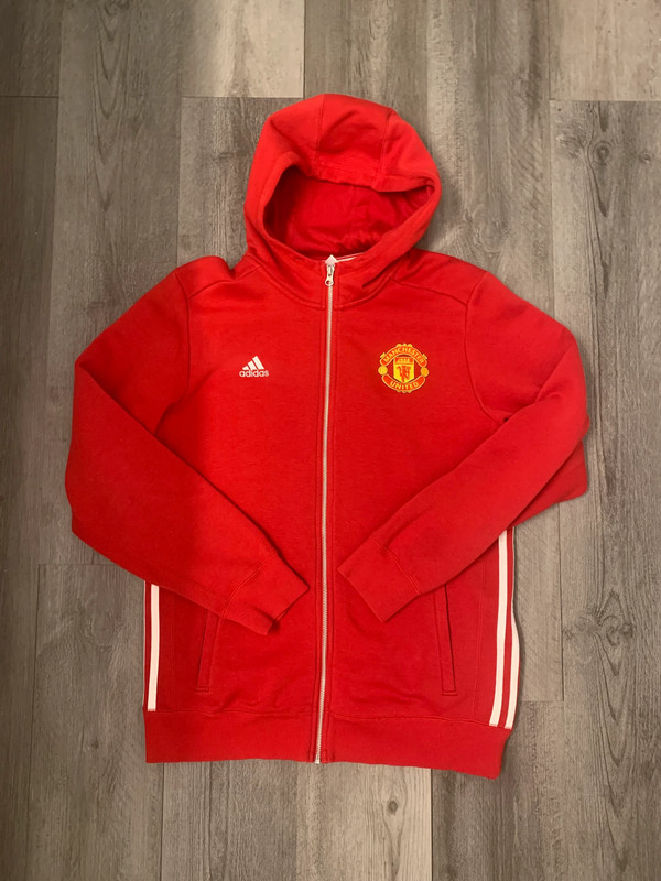 Red Adidas Manchester United Hoodie 1