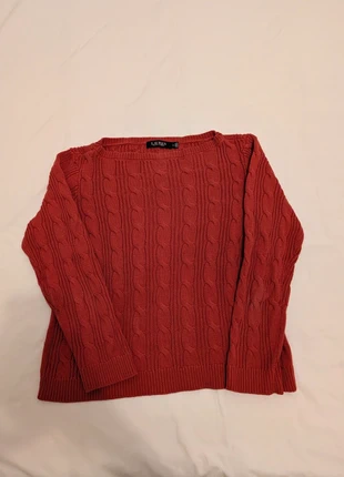 Torsadé Col Rond Ralph Lauren | Taille L | Rouge, brand: Ralph Lauren, condizioni: Ottime, taglia: L / IT 44 / EU 40, €18.00, €19.60 include la Protezione acquisti
