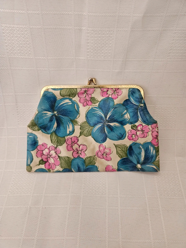 Vintage Floral Cosmetic Bag Makeup Clutch Purse 2