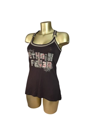 Débardeur cami top stretchy marron boucle anneau y2k vintage basique basic haut, brand: y2k, condition: Very good, size: M / 38 / 10, €15.00, €16.45 includes Buyer Protection Pro
