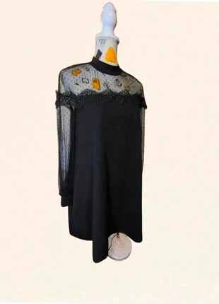 Robe soirée noir manches et col transparent - taille M - en très bon état, état: Très bon état, taille: M / 38 / 10, 2,00 €, 2,80 € Protection acheteurs incluse