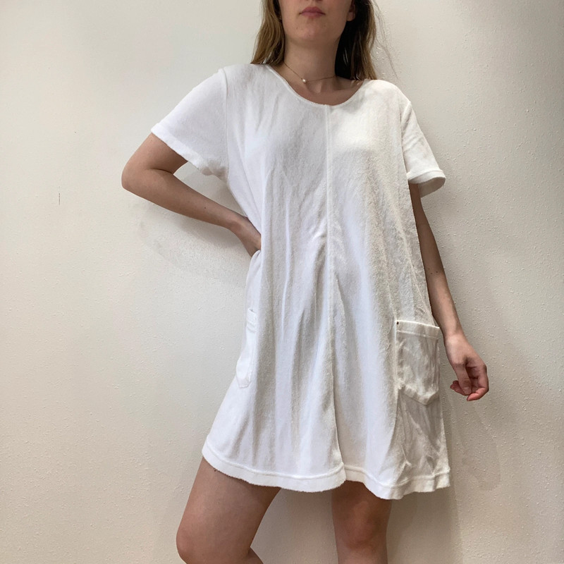 Vintage White Terry Cloth Swim Cover/Dress 1