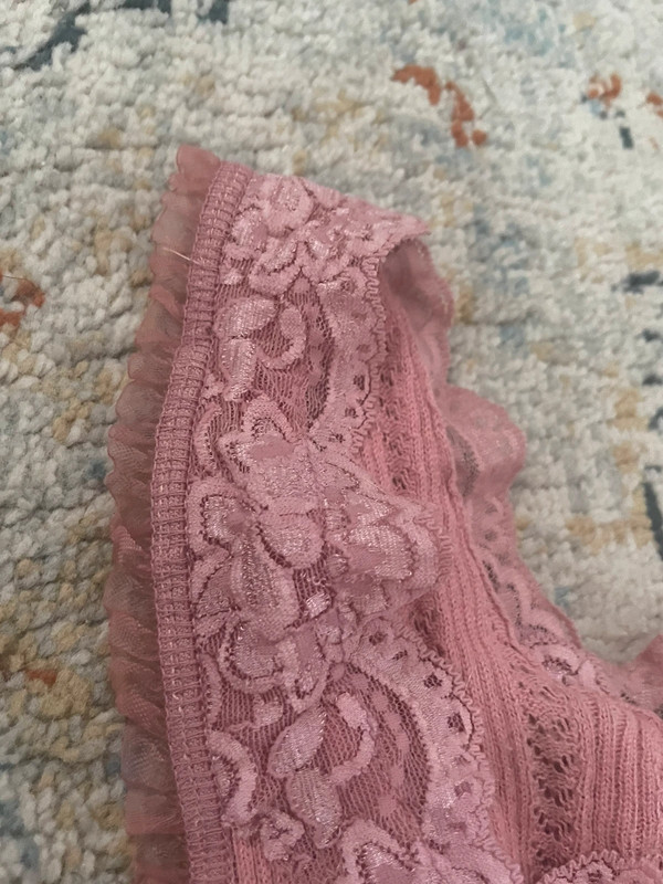 Pink lace ribbed tank top 3
