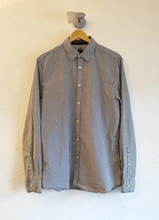 Camisa de Springfield a rayas azules y blancas, Talla L, marque: Springfield, état: Très bon état, taille: L, 3,00 €, 3,85 € Protection acheteurs incluse