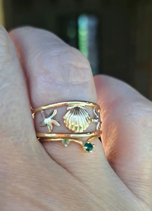 Tres jolie bague ajustable 2 tons en acier inoxydable doré et argenté, marque: lunebijoux, état: Neuf sans étiquette, taille: Ajustable, 5,99 €, 6,99 € Protection acheteurs (Pro) incluse