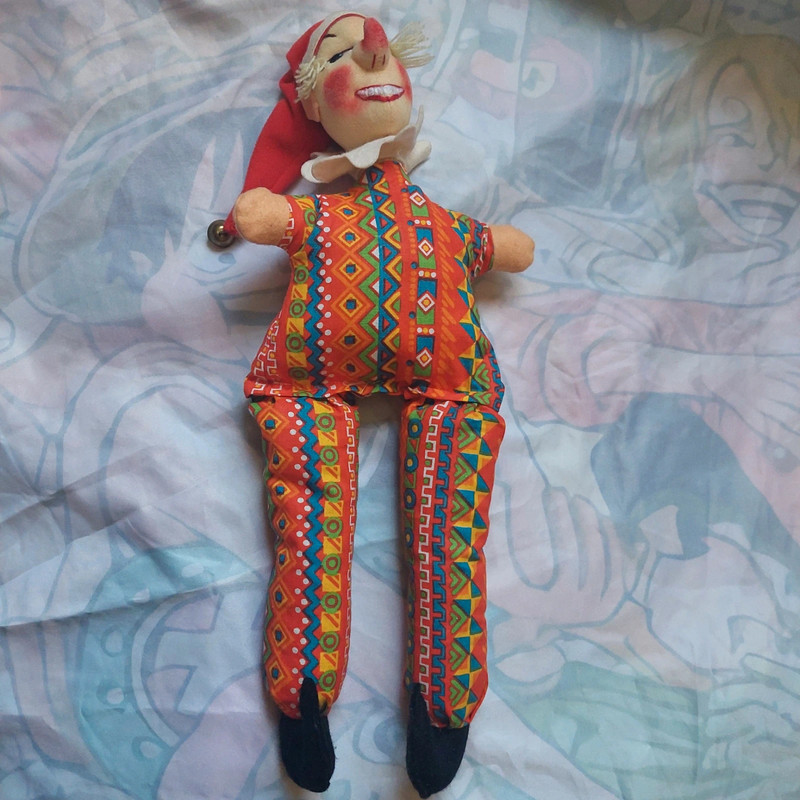 Rare Handmade Clown Elf Doll 3