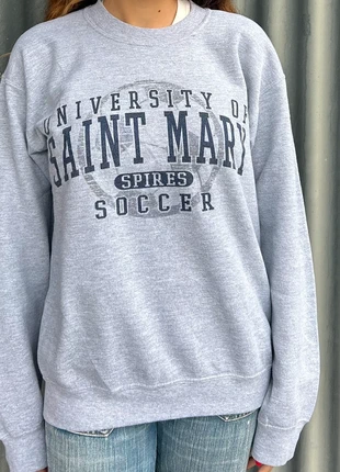 Sudadera gris vintage de universidad americana USA, marca: MV Sport, estado: Muy bueno, tamaño: S / 36 / 8, 13,99 €, 14,69 € Protección al comprador incluida