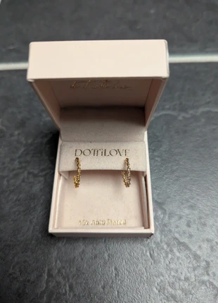 DottiLove gold textured hoop earrings, brand: Dottilove, condition: New with tags, £18.00, £19.60 includes Buyer Protection