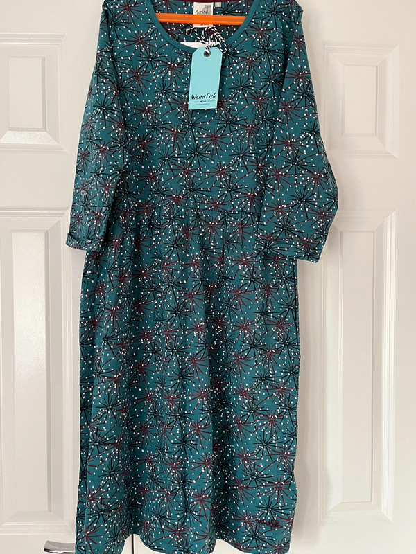New turquoise Weird Fish midi-dress, M / 10 - Vinted