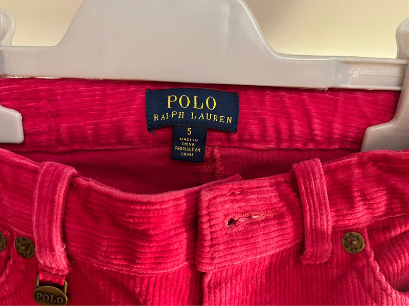 Pantalón pana, niña fucsia, Polo Ralph Lauren talla 5 2