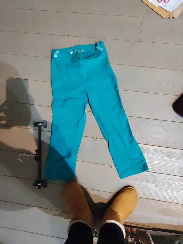 Pantacourt extensible turquoise