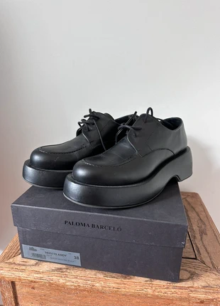 Zwart leren schoenen Paloma Baceló, maar 38, merk: Paloma Barcelo, staat: Heel goed, maat: 38, € 45,00, € 47,95 inclusief Kopersbescherming