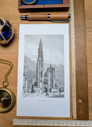 Imprimée en 1867, Notre-Dame d'Anvers, Belgique. Original Vintage Authentique., brand: LesOubliées, condition: Very good, €12.90, €14.25 includes Buyer Protection Pro