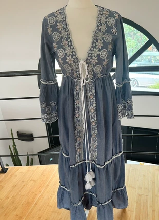 Robe longue en jean 🌸, marque: sans marque, état: Neuf sans étiquette, taille: M / 38 / 10, 25,00 €, 26,95 € Protection acheteurs incluse