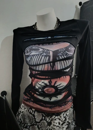 Top T-shirt punkstyle, marque: Punk Rave, état: Très bon état, taille: S / 36 / 8, 18,00 €, 19,60 € Protection acheteurs incluse