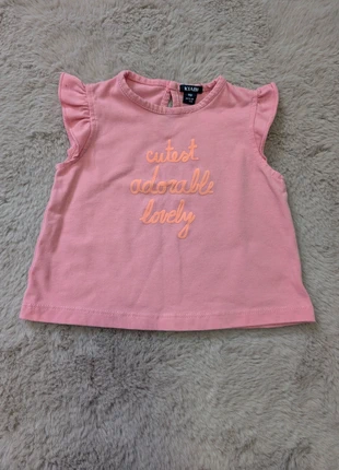 T-shirt Kiabi 9 mois – rose “Cutest Adorable Lovely” très bon état, brand: Kiabi, condition: Very good, size: 9-12 months / 74 cm, €2.00, €2.80 includes Buyer Protection