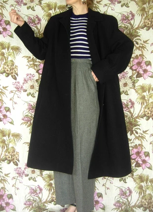 manteau bleu marine oversize en laine vintage années 80, T 40/ 42, brand: Vintage, condition: Very good, size: XL / 42 / 14, €109.00, €115.15 includes Buyer Protection Pro