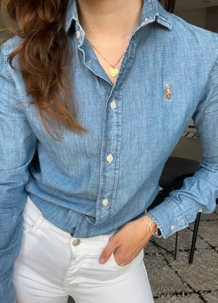 Ralph Lauren Denim Overhemd Hemd Blouse Chemise Camisa 4 S, merk: Ralph Lauren, staat: Heel goed, maat: S / 36 / 8, € 35,00, € 37,45 inclusief Kopersbescherming