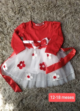 Vestido rojo y blanco de tul, état: Très bon état, taille: 12-18 mois / 80 cm, 2,50 €, 3,33 € Protection acheteurs incluse