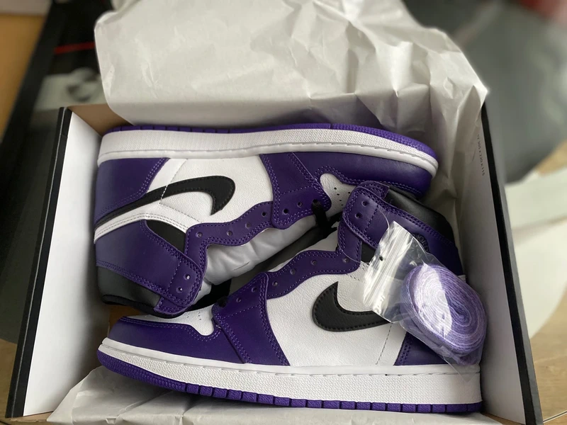 Jordan 1 high retro court purple white 2020 - photo numéro 10