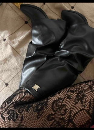 Botte Noir haute à revers À la mode, brand: STOCKHOLM, condition: New with tags, size: 38, €50.00, €53.20 includes Buyer Protection