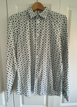 Chemise Paul Smith homme taille S – motif palmiers bleus, excellent état, merk: Paul Smith, staat: Heel goed, maat: S, € 55,00, € 58,45 inclusief Kopersbescherming