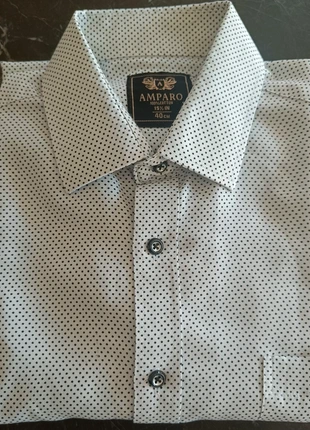 Strijkvrij katoenen overhemd Amparo M, marque: Amparo, état: Très bon état, taille: M, 7,50 €, 8,58 € Protection acheteurs incluse