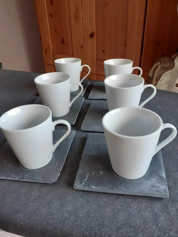 Lot De 6 Tasses Et Sous Tasses En Ardoise Vinted 1328