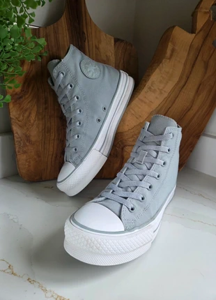 Converse All Star Chuck Taylor EVA Lift Platform Grey Canvas High Tops, Size UK 4.5, brand: Converse, condition: Very good, size: 4.5, £26.00, £28.00 includes Buyer Protection Pro
