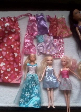 Lots de Barbies + tenues robe+1 sac coeur, brand: Barbie, condition: Good, size: 6 years / 116 cm, €8.00, €9.10 includes Buyer Protection