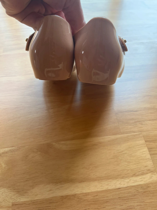 Mini Melissa brown ballet shoes baby girl toddler size 8 3