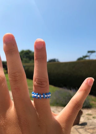 Bague en perle , merk: Fabrication Artisanale, staat: Nieuw zonder prijskaartje, maat: Aanpasbaar, € 1,00, € 1,75 inclusief Kopersbescherming