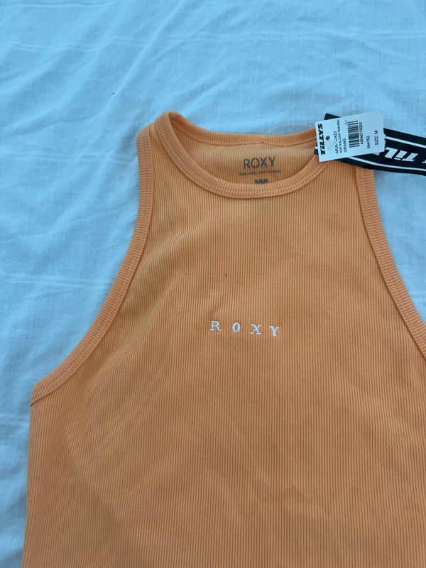 Roxy high neck ribbed tank top 2