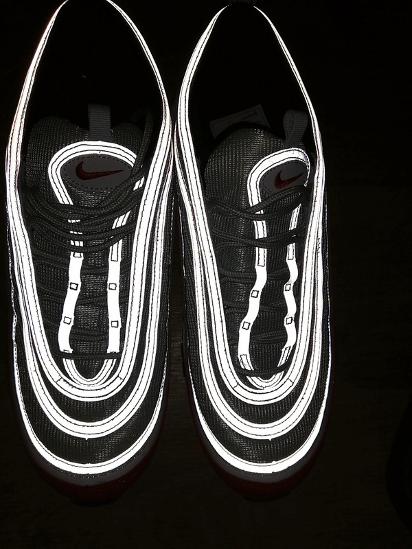 Nike Air max 97 silver gris argentee cherry rouge sz 12 46 tbe