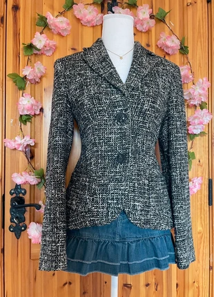 Tweed Blazer Jacket | Wool Cotton Blend | Structured Fit, brand: Marks & Spencer, condition: Very good, size: M / 38 / 10, €35.00, €37.45 includes Buyer Protection