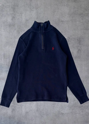 Polo Ralph Lauren Quarter Zip Sweatshirt Vintage Navy Blue Red Embroidered Logo Y2K, marque: Ralph Lauren, état: Très bon état, taille: M, 30,00 €, 32,20 € Protection acheteurs incluse