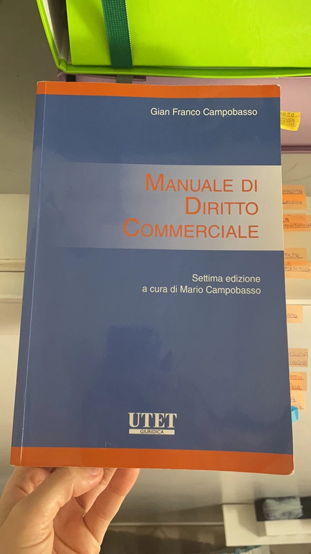 Manuale di diritto commerciale, settima edizione, Campobasso, UTET