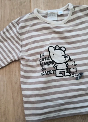 Tee-shirt manches longues garçon , merk: Cadet Rousselle, staat: Goed, maat: 3-6 maanden / 62 cm, € 2,50, € 3,33 inclusief Kopersbescherming