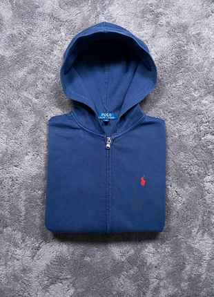 Sweat pull à capuche zip full zip Ralph Lauren | Taille S Femme | Bleu marine logo rouge, brand: Ralph Lauren, condizioni: Ottime, taglia: S / IT 40 / EU 36, €64.00, €67.90 include la Protezione acquisti