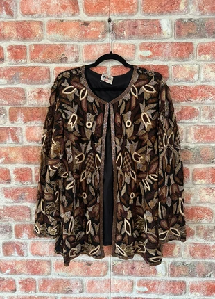 Beaded Vintage Silk Cardigan, brand: lyndella, condition: Very good, size: XXXL / UK 28-30, £35.00, £37.45 includes Buyer Protection Pro