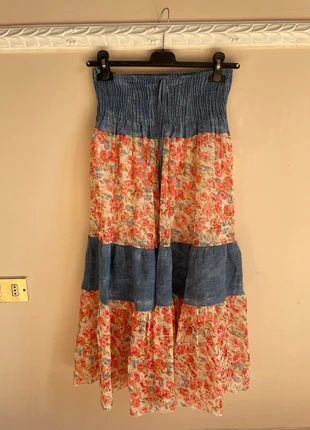 Gonna midi floreale, merk: Moda-Mare, staat: Heel goed, maat: S / 36 / 8, € 4,00, € 4,90 inclusief Kopersbescherming