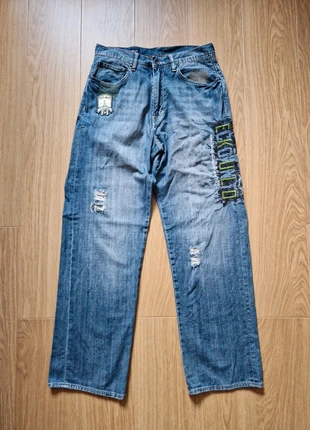 Jean Baggy Y2K Ecko - full brodé - Taille 42 (W33), marque: ECKO UNLTD., état: Très bon état, taille: W33 | FR 42, 36,00 €, 38,50 € Protection acheteurs incluse
