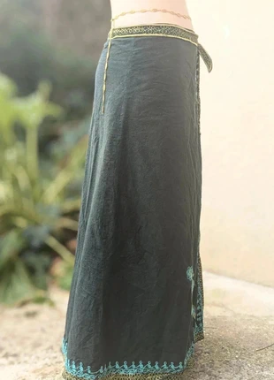 Jupe portefeuille orientale, taille réglable du S au XXL, vintage Maroc 90s, coton, brand: Vintage Dressing, condizioni: Buone, taglia: XXL / IT 48 / EU 44, €11.00, €12.25 include la Protezione acquisti