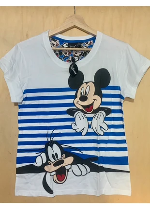 Camiseta Disney Mickey & Gooffy, marque: Disney, état: Neuf avec étiquette, taille: S / 36 / 8, 3,00 €, 3,85 € Protection acheteurs incluse