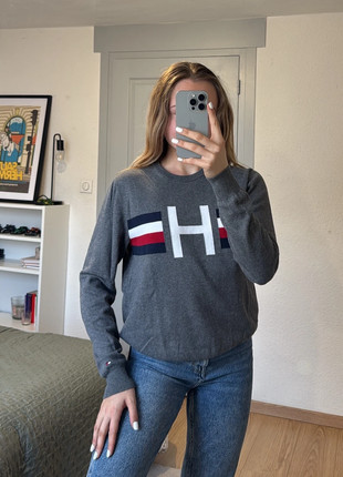 Pull femme Tommy Hilfiger, gris et blanc, taille XS, neuf avec étiquette, brand: Tommy Hilfiger, condition: Very good, size: XS / 34 / 6, 24.80 €, 26.74 € includes Buyer Protection