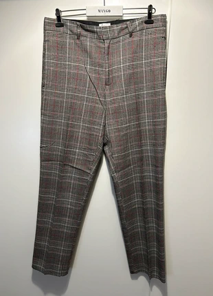 Pantalón tobillero estampado de cuadros gris, marca: Loom, estado: Bueno, tamaño: M, 5,00 €, 5,95 € Protección al comprador incluida