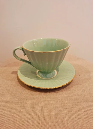 Vintage M&S Porcelain Tea Cup Mint Green, brand: Marks & Spencer, condition: New without tags, £6.00, £7.00 includes Buyer Protection